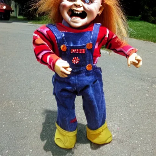 Image similar to Chucky the killer doll on sale at a garage sale vintage creepy