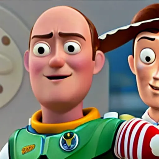 Image similar to movie still of harry kane as woody and son heung - min as buzz lightyear in the movie toy story,