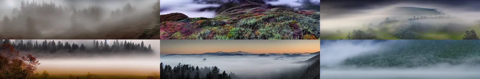 Prompt: Beautiful earth landscapes in HDR,thin fog