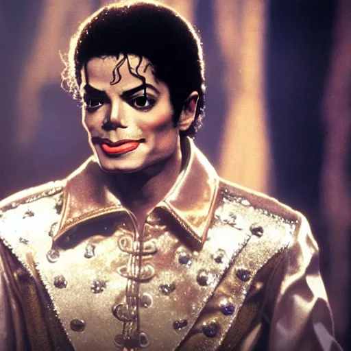 Prompt: stunning awe inspiring michael jackson as pinocchio, movie still 8 k hdr atmospheric lighting