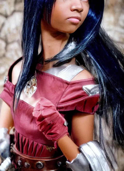 Image similar to a full portrait photo of real - life princess garnet final fantasy ix character, f / 2 2, 3 5 mm, 2 7 0 0 k, lighting, perfect faces, award winning photography.