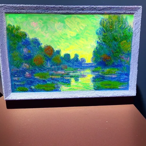 Image similar to acrylic paint landscape style monet