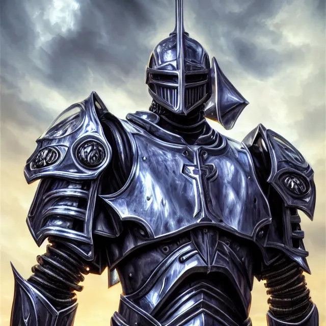 Image similar to holy paladin, highly detailed, 4 k, hdr, smooth, sharp focus, high resolution, award - winning photo, clayton crain, photorealistic, hyper realistic