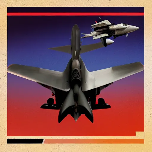 Image similar to fighter jet album art, cover art, poster