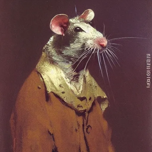 Image similar to portrait of a rat dignitary by ilya repin