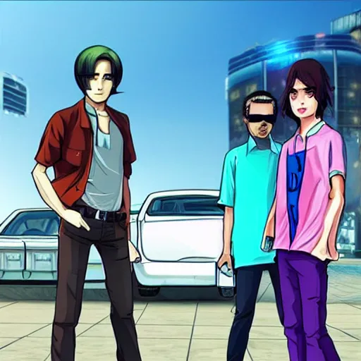 Image similar to gta : dubai anime