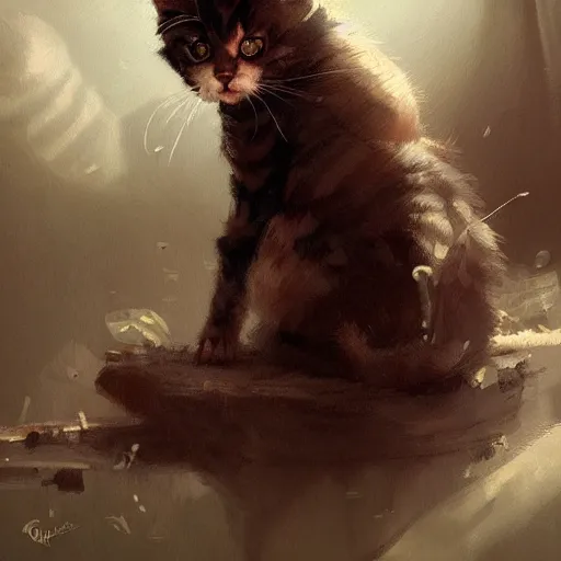 Prompt: Kitten, Greg rutkowski, Trending artstation ,cinematic