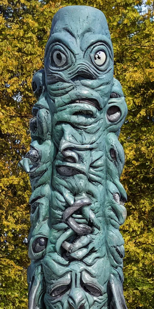 Image similar to cthulhu totem pole, hd image