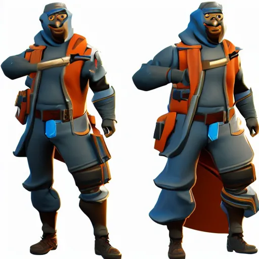 Prompt: john calvin as a character from fortnite, detailed, high quality