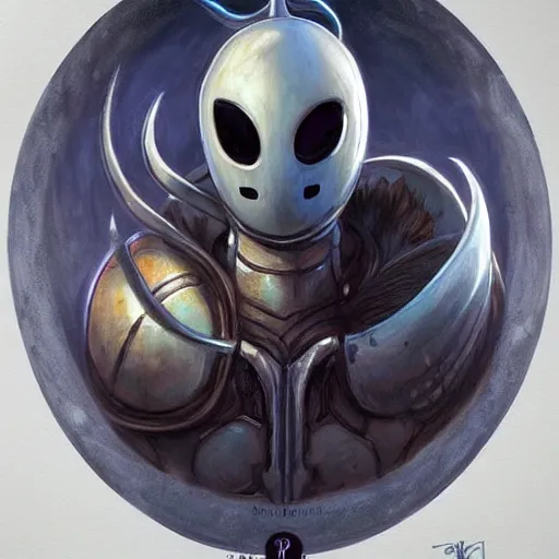 Image similar to Hollow Knight portrait art by Donato Giancola and Bayard Wu, digital art, trending on artstation, 4k