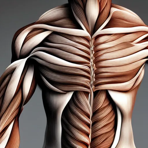 Image similar to mess of entangled muscular muscles