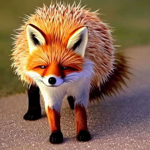 Image similar to Tonic, the fox who's a hedgehog meant to look like a fox, ultrarealistic