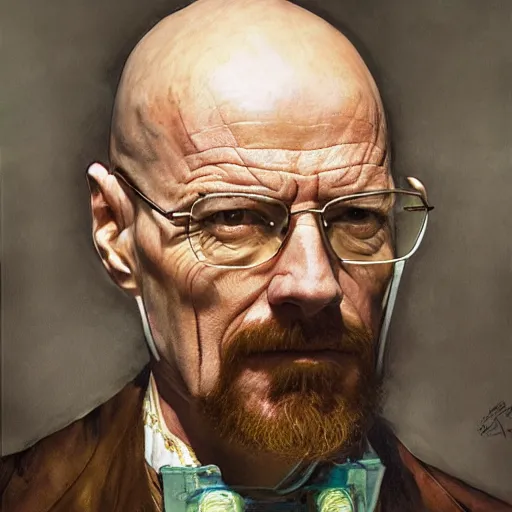 Image similar to highly detailed portrait of a wealthy walter white, art by donato giancola, eugene delacroix, ruan jia, carl larsson, peter mohrbacher. trending on artstation, intricate details, energetic composition, fantasy, concept art, illustration, elegant art, global illuminaition