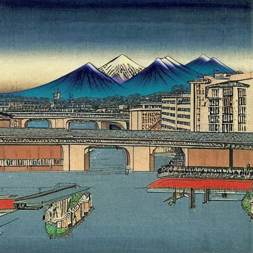 Image similar to milan by hiroshige