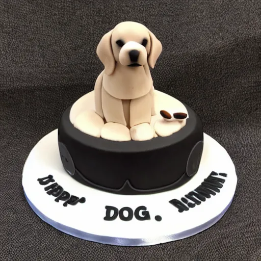 Image similar to cake with form of dog.