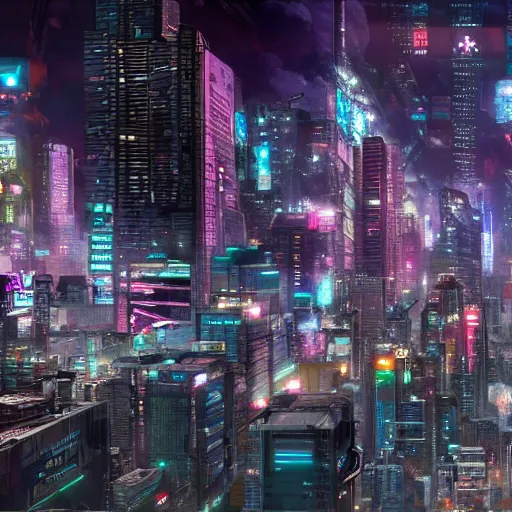 a cyberpunk image of the city of Montreal by Masamune | Stable ...