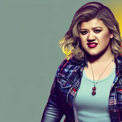 Prompt: young Kelly Clarkson's Breakaway album cover in GTA V, 4k