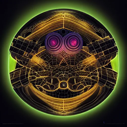 Image similar to ultra detailed scifi design with black background of the the letter A in a generative 3D style on a disk, Grotesk font, Graphic Design, uppercase letter, fungal, mycelium, intricate concept art, triadic color scheme, by alphonse mucha and Mandelbrot, octane render, 4k, behance, dribbble, alphabet challenge, organic, spores