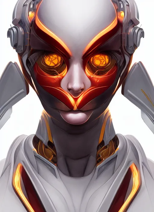 Image similar to portrait of a cyborg phoenix by Artgerm, biomechanical, hyper detailled, trending on artstation