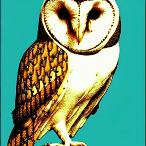 Prompt: barn owl, ancient egyptian art