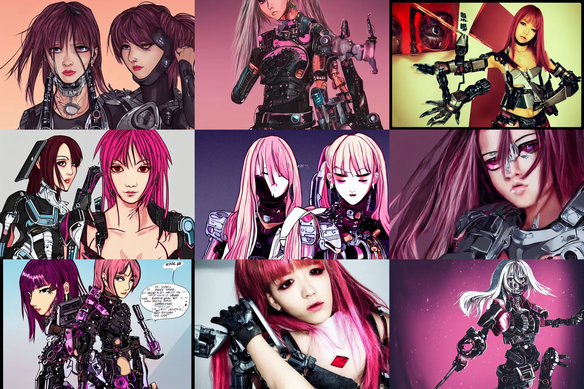 Prompt: lisa from black pink as a cyborg warrior