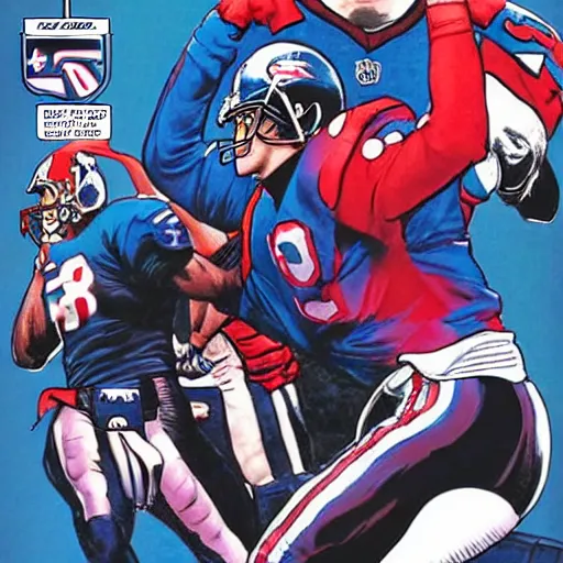 Prompt: The first issue of the new Coach Belichick comic book with art by Alex Ross