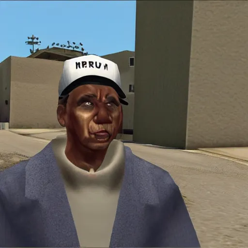 Prompt: donald trump in gta san andreas