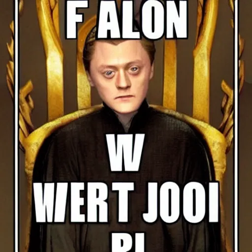 Image similar to If Christopher Walken play Joffrey in game of thrones