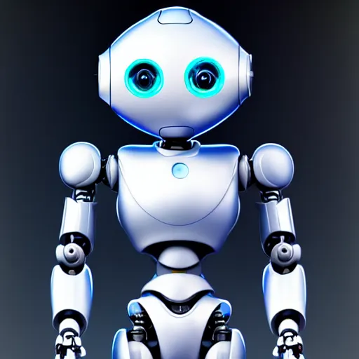 Image similar to a cute little robot. concept art, sharp focus, digital art, hyper - realistic, 4 k, highly detailed, dramatic lighting, beautiful