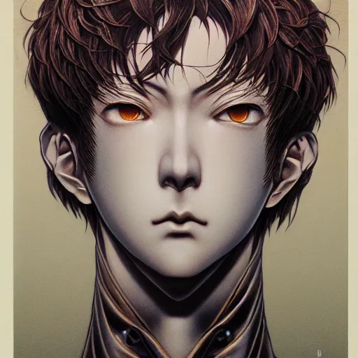 Image similar to prompt : photorealistic 3 d render of persona soft light painted by takato yamamoto, mecha accessories, otaku gangasta, inspired by fables, realistic face, smooth face feature, intricate oil painting, high detail, sharp high detail, manga and anime 1 9 8 0