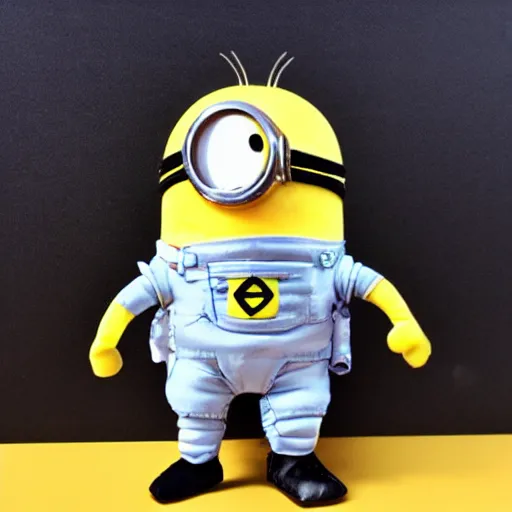 Prompt: Minion wearing Astronaut Spacesuit