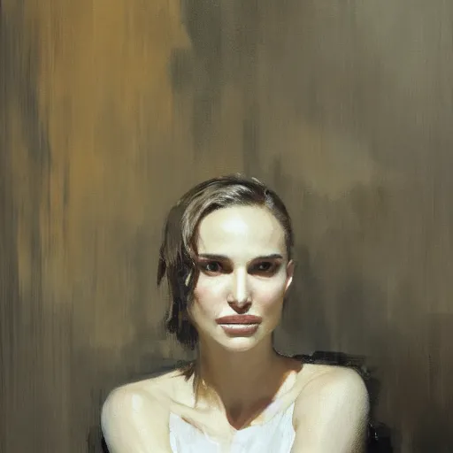 Image similar to portrait of natalie portman by jeremy mann