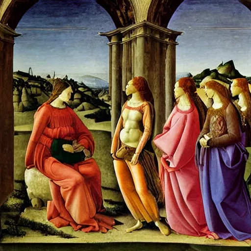 Image similar to portrait of stable diffusion, by botticelli, da vinci