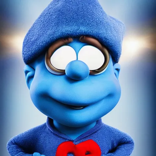 Prompt: Tom Cruise as a smurf