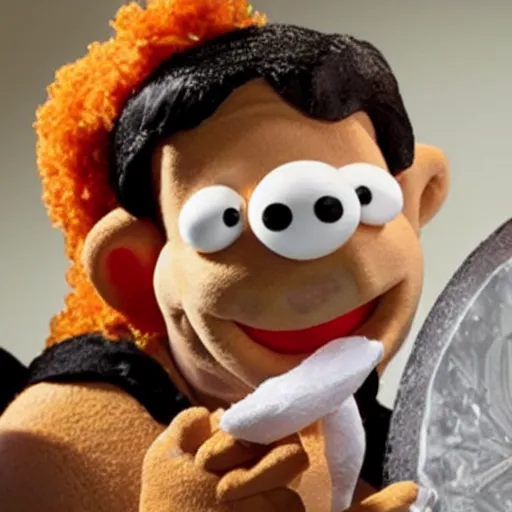 Image similar to fred flintstone as a muppet, puppetry