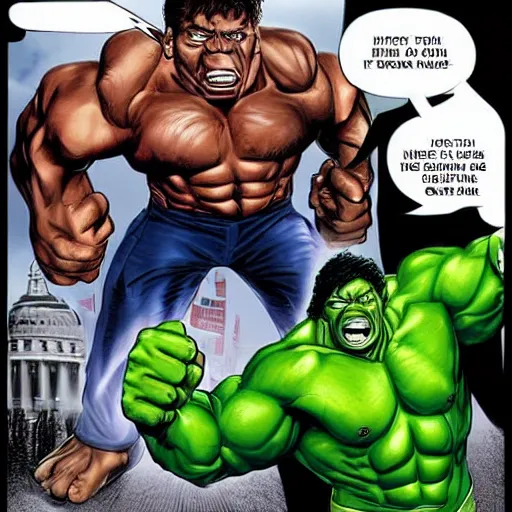 Image similar to Obama as the hulk