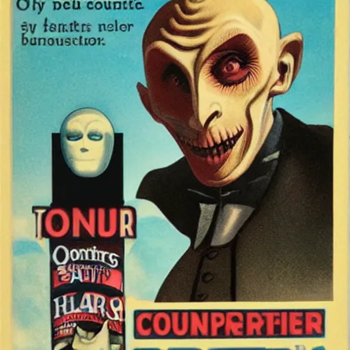 Image similar to count orlok advertisement for sunscreen