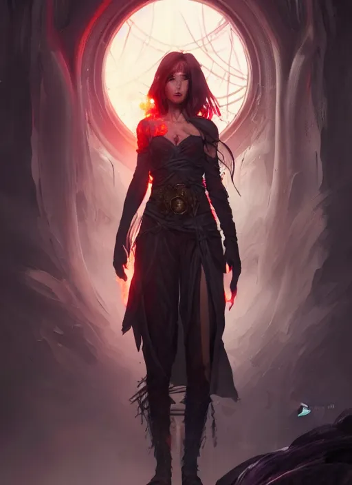 Prompt: character concept art of a dystopian fire sorceress, key visual, realistic shaded perfect face, fine details, dystopian environment and background, by stanley artgerm lau, wlop, rossdraws, james jean, andrei riabovitchev, marc simonetti, and sakimichan, trending on artstation