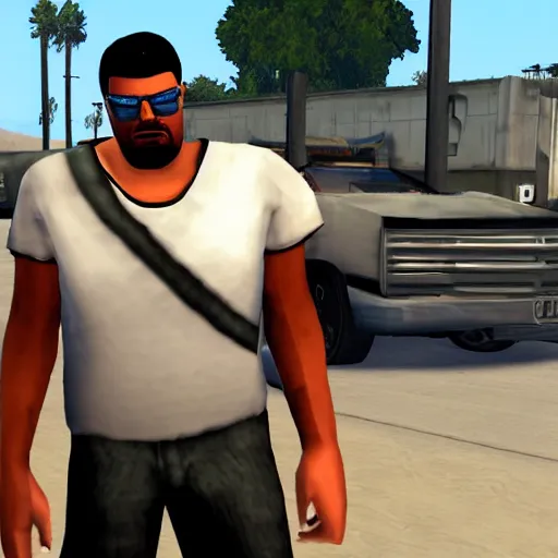 Prompt: robb wells in gta : san andreas