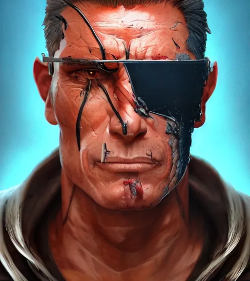 Prompt: an epic fantasy comic book style portrait painting of a t 8 0 0 terminator, studio ghibli, no red colour, unreal 5, daz, hyperrealistic, octane render, cosplay, rpg portrait, dynamic lighting, intricate detail, harvest fall vibrancy, cinematic