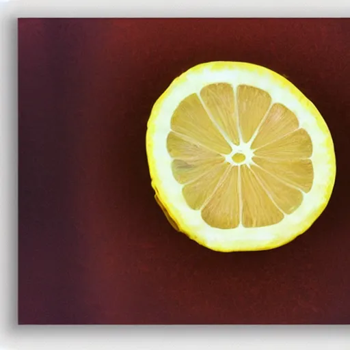 Image similar to cross section lemon as star, photo by hubble