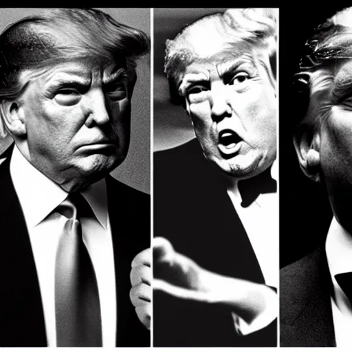 Image similar to donald trump as the godfather. godfather movie. mafia. dark. evil.