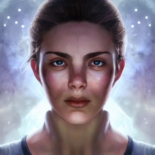 Prompt: epic portrait an woman wearing short sleeved sailor outfit, sweaty skin, hyperrealistic, expressive, emotional, moody, contre jour, octane render, cinematic, beautiful face and flawless skin, perfect hands, 5 fingers, by Edgar Maxence and Ross Tran and Michael Whelan, Legends of Runeterra