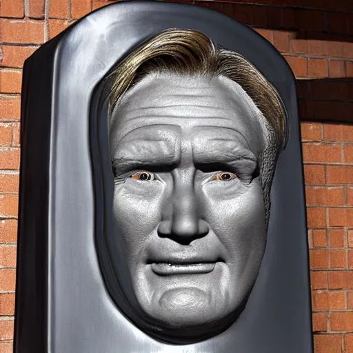 Prompt: conan o'brien encased in carbonite