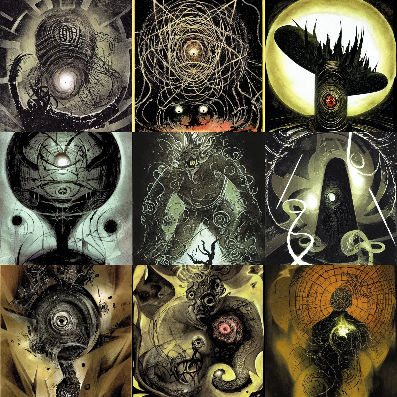 Prompt: azathoth by dave mckean