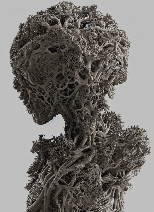 Image similar to high intricate sculpture of tremella - fuciformis, maria panfilova, andrea savchenko, mike kime, ludovic plouffe, qi sheng luo, oliver cook, trending on artstation