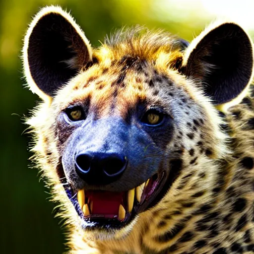 Image similar to half hyena, half jaguar