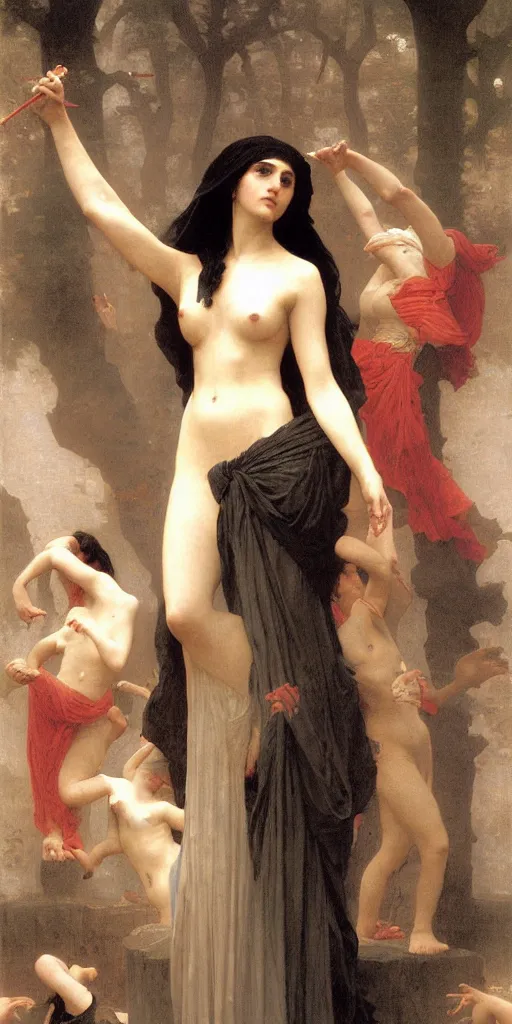 Image similar to The sorceress, painted by William-Adolphe Bouguereau