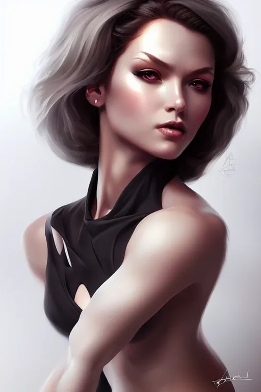 Image similar to tier harribel, intricate, elegant, dynamic pose, highly detailed, digital painting, artstation, concept art, matte, sharp focus, illustration, art by Artgerm