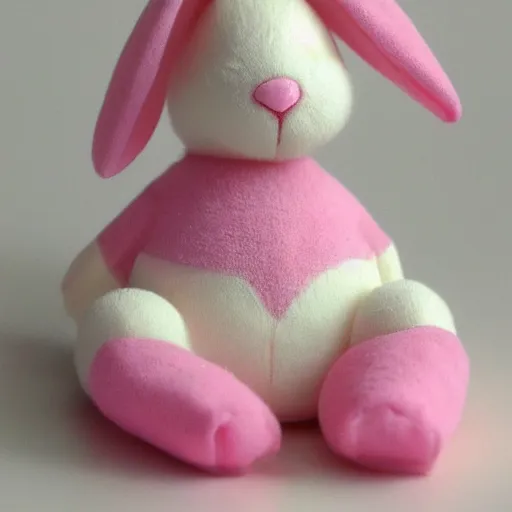 Image similar to an adorable pink bunny creature